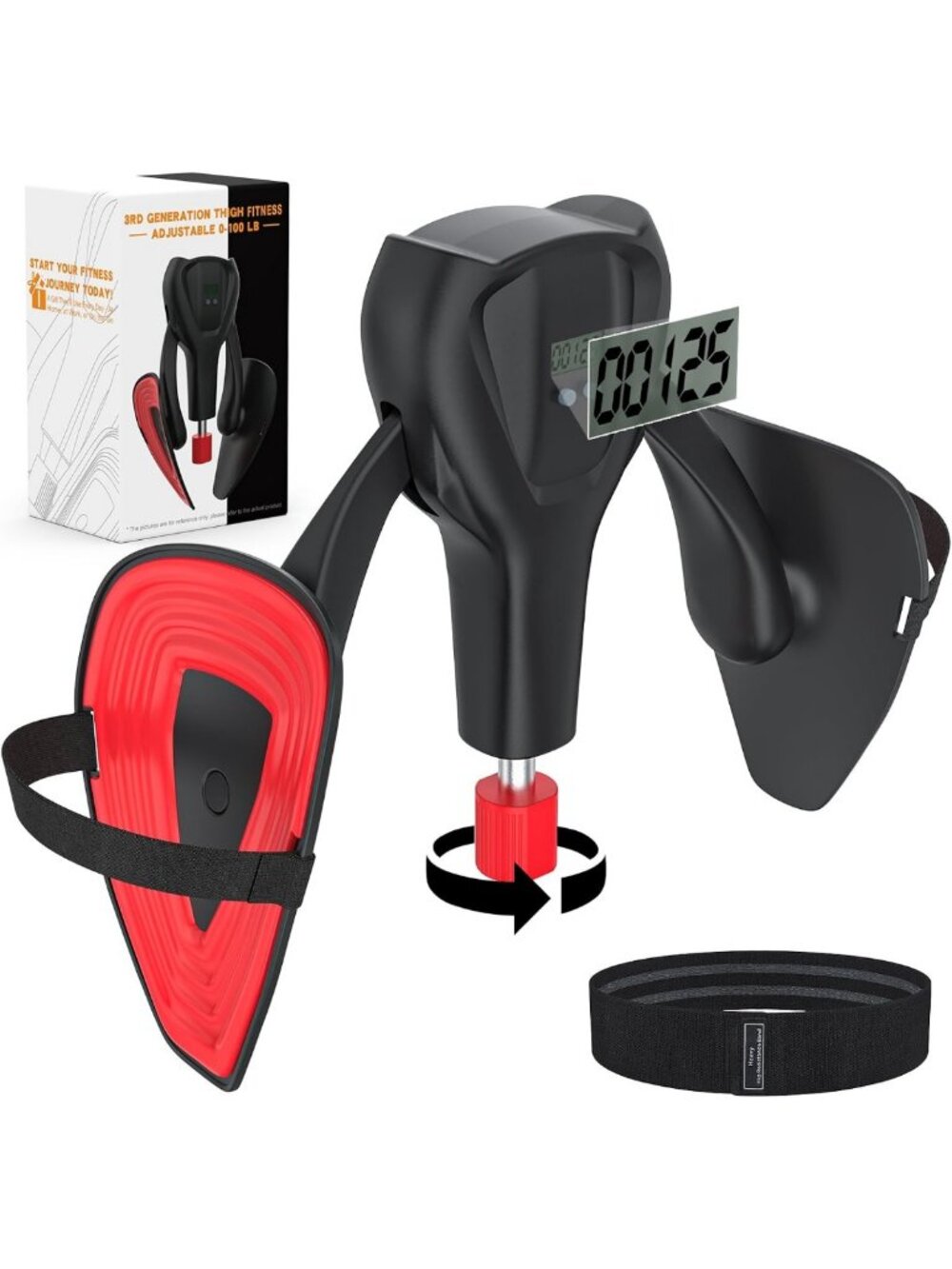 Adjustable Resistance Thigh Trainer 0-100 lbs | Inner Thigh & Kegel Exercise